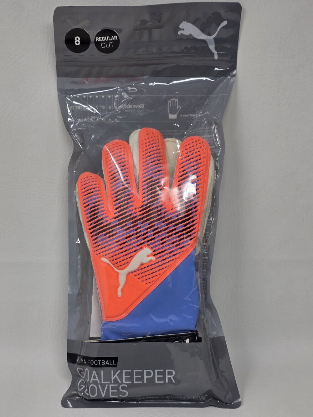 PUMA Ultra Protect 2 Rc Goalkeeper Gloves Men's Size 8 Orange  04181805 New